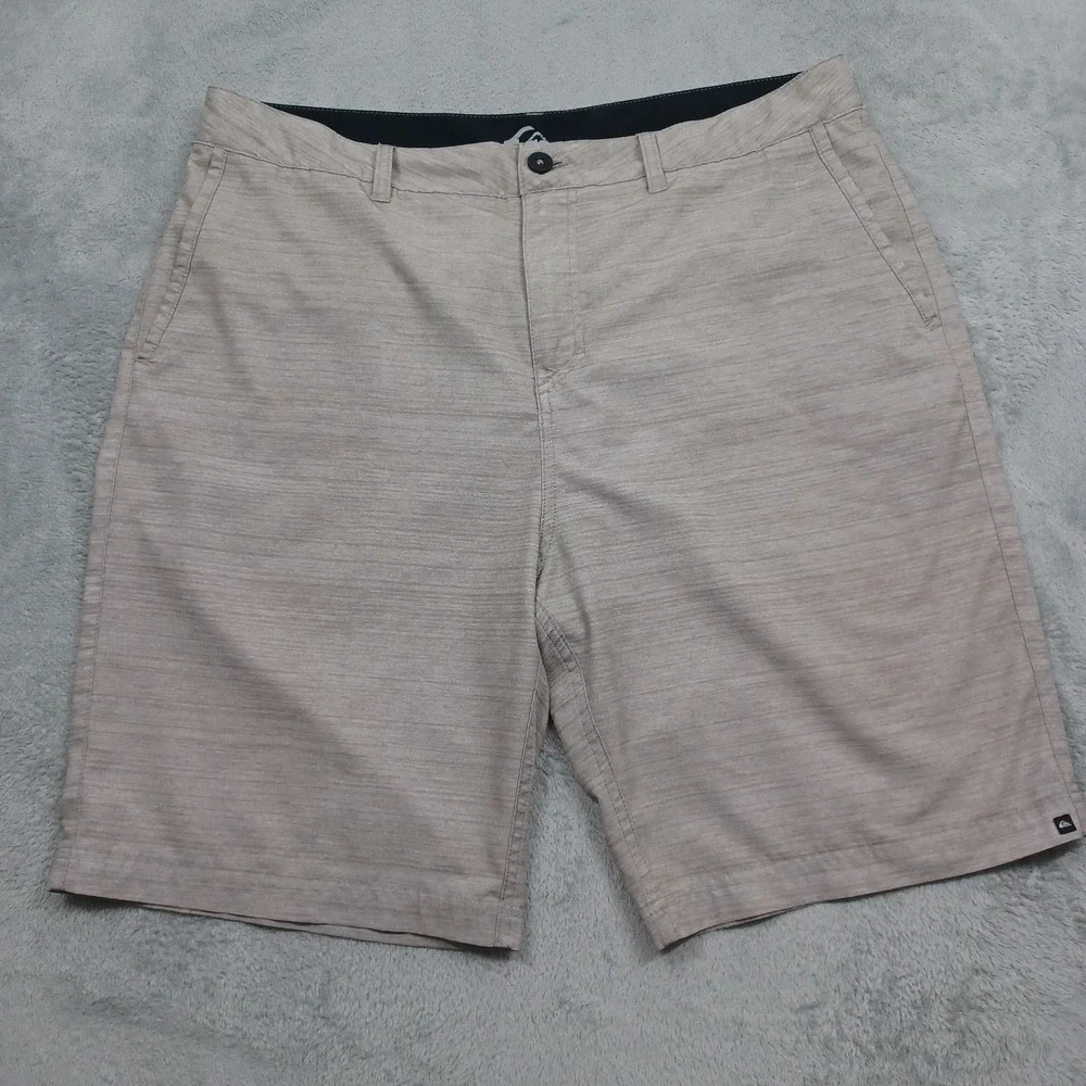 Quiksilver Shorts Mens 38 Brown Amphibians Pockets Casual Stretch